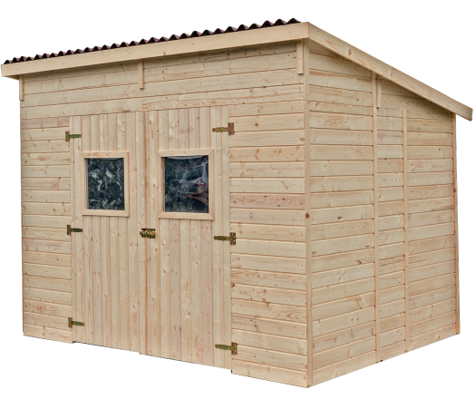 Abri Candela,  Epicéa panneaux  16mm,  3.00 x 2.20, 6.60m²