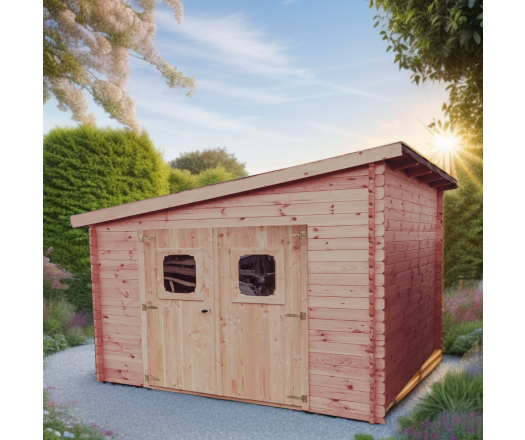 Abri Danube, Douglas Madriers 28mm, 3.15 x 3.15m, 10.00m²