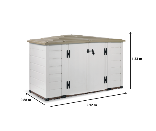 Coffre de jardin résine Garofalo, 1.22 x 0.82 m, 1.00m²
