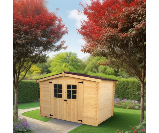 Abri Alpina, Epicéa Madriers 20mm, 3.10 x 1.90m, 5.90m²