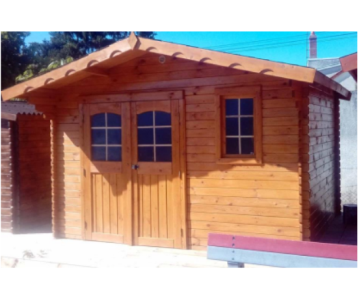 Abri Donzy, Epicéa Madriers 28mm, 3.60 x 3.60, 13.20m²
