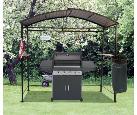 Carport Barbecue, Aluminium 0.8mm, 2.60 x 1.50m, 3.90m²