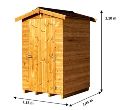 Abri Therma, THT panneaux 19mm, 1.35 x 1.45m, 1.40m²