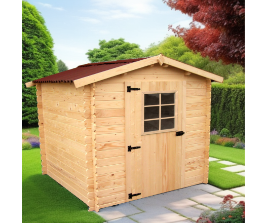 Abri Vaduz, Epicéa madriers 28 mm, 2.10 x 2.00m, 4.30 m²