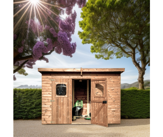 Abri Theora, THT panneaux 19mm, 3.40 x 2.20m, 7.35m²