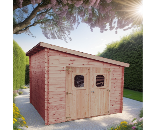 Abri Danube, Douglas Madriers 28mm, 3.15 x 3.15m, 10.00m²