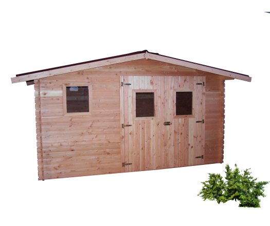 Abri Dublin, Douglas Madriers 28mm, 4.00 x 5.00m, 20m²