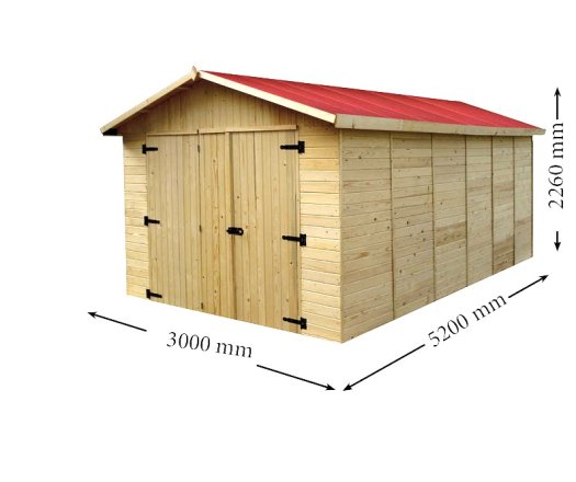 Garage Eden, Epicéa, 3.00 x 5.20m, 15.60m²