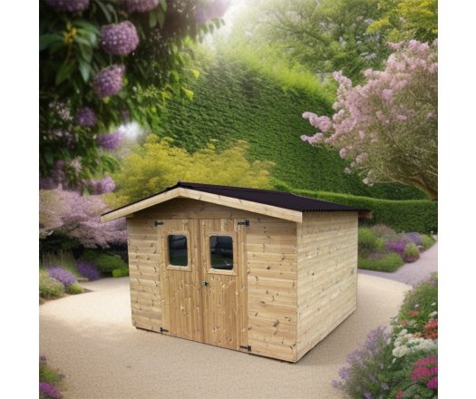 Abri Thiers, THT Madriers 19mm, 3.40 x 3.50m, 12m²