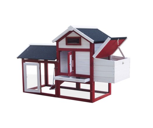 Poulailler standard bi-corps couvert, Bois, 1.15 x 0.52m, 0.94m²