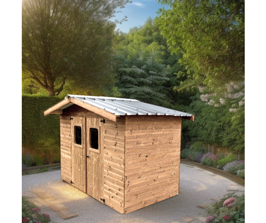 Abri Thiers, THT Madriers 19mm, 2.80 x 2.80m, 7.80m²