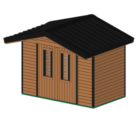 Abri Theta, THT Madriers 28mm, 3.50 x 2.64m, 9.2m²