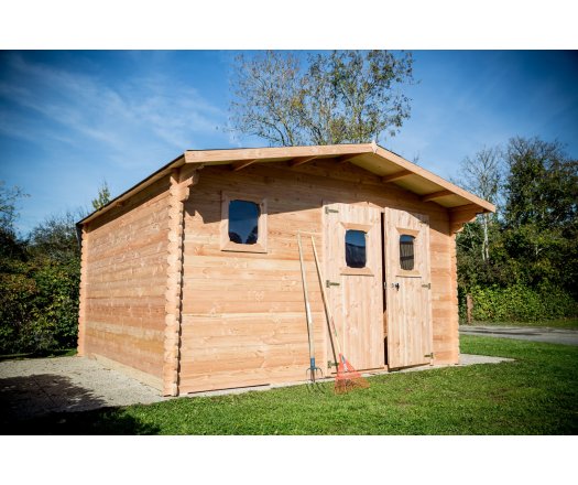 Abri Dommar, Douglas Madriers 28mm, 3.80 x 4.00, 15.30m²