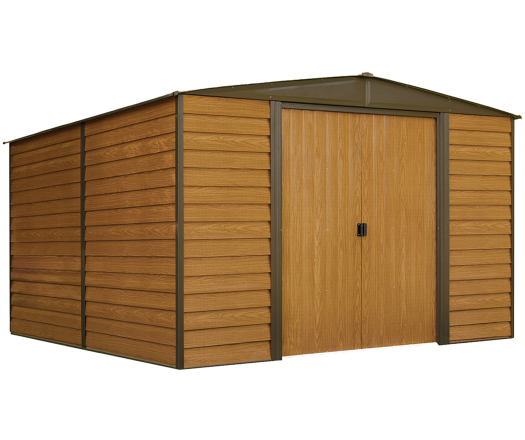 Abri Métal, grand volume, imitation bois, 3.10 x 3.70, 11.50m²