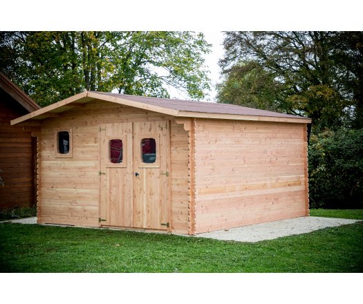 Abri Dommar, Douglas Madriers 28mm, 4.20 x 4.50m, 18.90m²