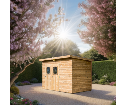 Abri Theora, THT panneaux 19mm, 3.30 x 2.20m, 7.40m²