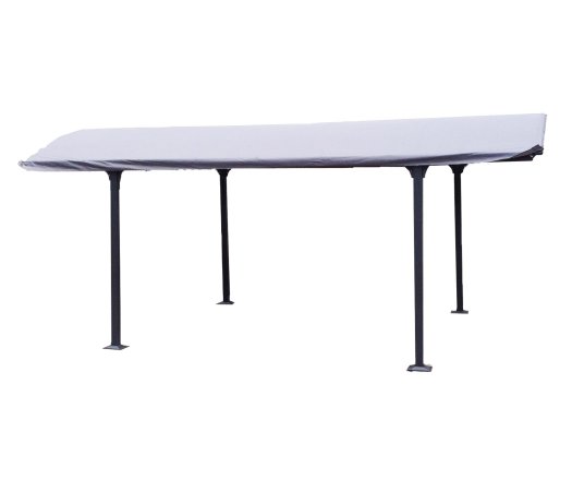 Bâche pour Carport ALUMINIUM toit 1/2  rond coloris gris anthracite