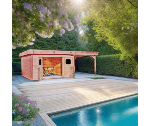 Abri Dinan, Douglas Madriers 28mm, 7.10 x 4.10m, 29m²