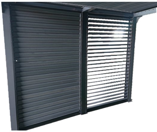 Ventelles aluminium mobiles pour côté 3 m pour pergola bioclimatique PER 3630 BI et PER 2430 BI
