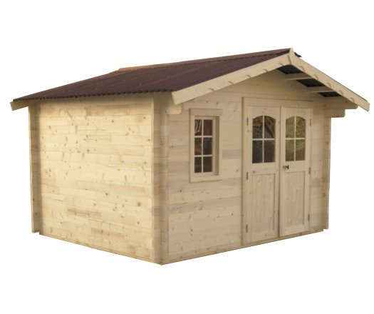 Abri Nancy, Epicéa Madriers 42mm, 3.65 x 3.50m, 12.70m²