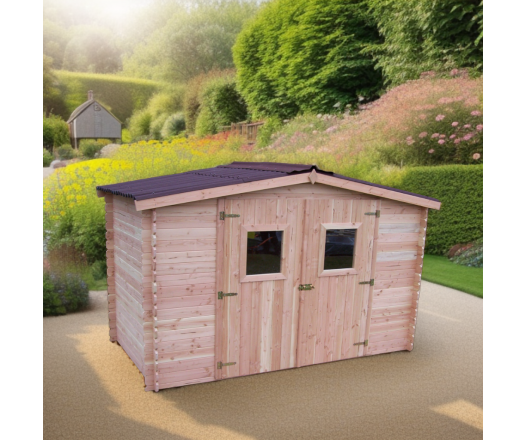 Abri Dublin, Douglas Madriers 28mm, 3.20 x 3.00, 9.90m²