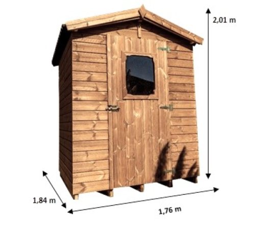 Abri Therma, THT panneaux 19mm, 1.80 x 1.85m, 3.20m²