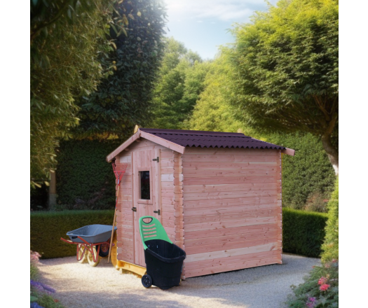 Abri Dublin, Douglas, Madriers 28mm, 2.10 x 2.00m, 4.30m²
