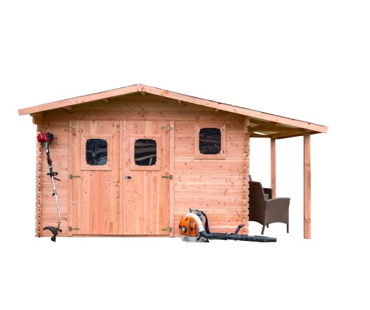 Abri Dommar, Douglas Madriers 28mm, 4.90 x 3.50m, 17.20m²