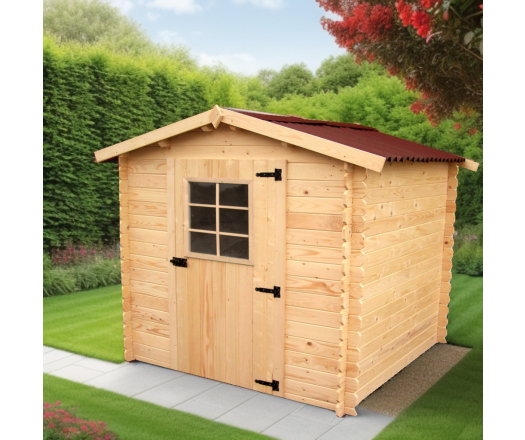 Abri Vaduz, Epicéa madriers 28 mm, 2.10 x 2.00m, 4.30 m²