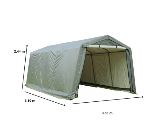 Abri en Toile renforcée, Acier, 3.0 x 6.10 m, 18.3 m²