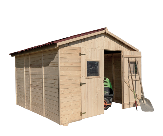 Abri Eden, Epicéa panneaux 16mm, 3.00 x 3.00, 9.00m²