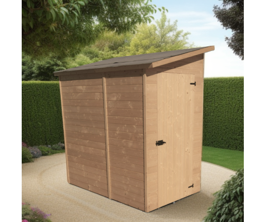 Abri Eden mural, Epicéa panneaux 16mm, 1.30 x 2.20m, 2.30m²