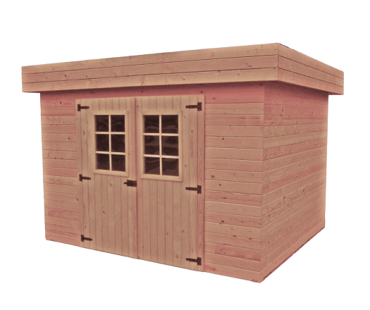 Abri Dinan, Douglas Madriers 28mm, 3.40 x 4.40m, 14.80m²