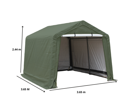 Abri en Toile renforcée, Acier, 3.70 x 3.70 m, 13.70 m²