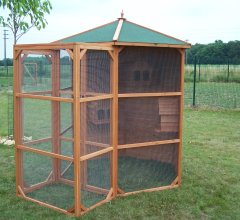 Volière grande taille, Bois, 2.35 x 2.35m, 4.5m²