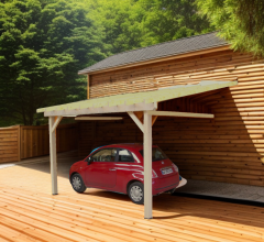 Carport, Epicéa du nord section 120 x 120mm, 3.00 x 3.60m, 16.20m²