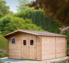 Abri Dommar, Douglas Madriers 28mm, 4.00 x 5.00m, 20m²