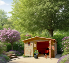 Abri Dommar, Douglas Madriers 28mm, 3.80 x 3.50, 13.30m²