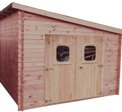Abri Danube, Douglas Madriers 28mm, 3.15 x 3.15m, 10.00m²