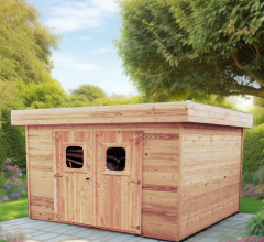 Abri Dinan, Douglas Madriers 28mm, 3.40 x 3.40m, 11.50m²