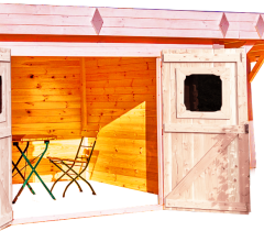 Abri Dinan, Douglas Madriers 28mm, 7.10 x 4.10m, 29m²