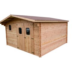 Abri Dommar, Douglas Madriers 28mm, 4.20 x 4.50m, 18.90m²