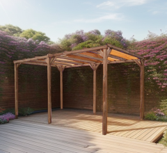 Pergola Thonon, THT  sans couverture, 3.00 x 5.00 m, 15.00m²