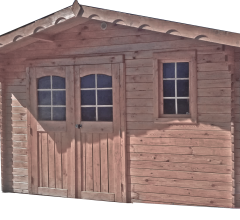 Abri Donzy, Epicéa Madriers 28mm, 3.60 x 3.60, 13.20m²