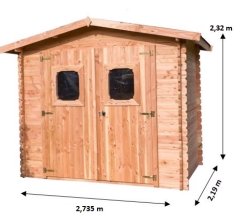Abri Dommar, Douglas Madriers 28mm, 2.90 x 2.20m, 6.33m²