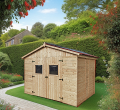 Abri Eden, Epicéa panneaux 16mm, 3.00 x 2.20m, 6.60m²