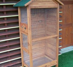 Cage à oiseaux standard, Bois, 0.41 x 0.63m, 0.42m²