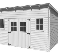 Abri Lavan, Epicéa Madriers 28mm, 4.00 x 4.30m, 17.30m²