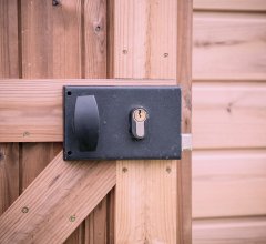 Abri Dommar, Douglas Madriers 28mm, 4.00 x 5.00m, 20m²