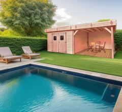 Abri Dinan, Douglas Madriers 28mm, 5.75 x 3.00m, 17.25m²